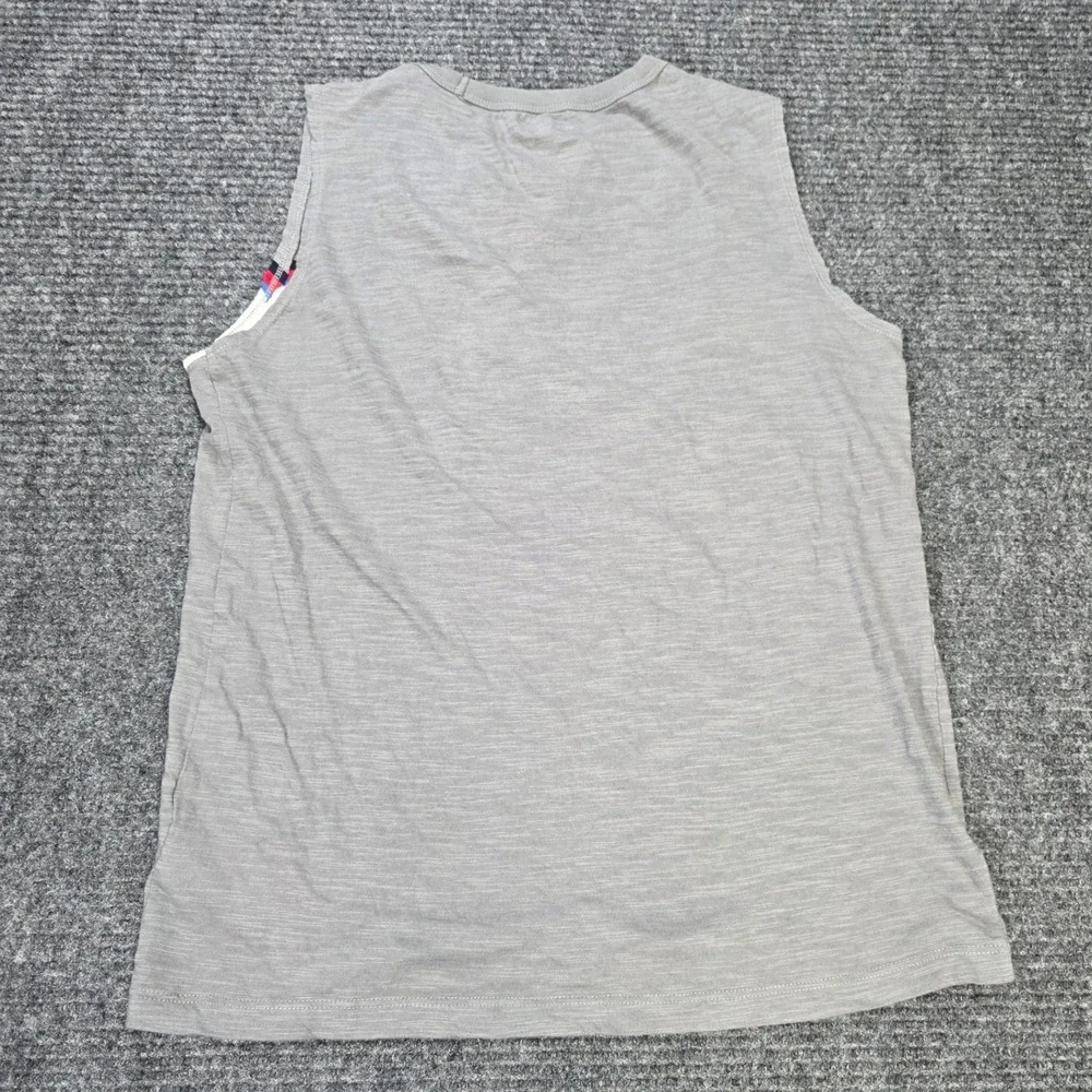 Old Navy Striped‎ Muscle Tank Top Boy's Size XL 14-16 Gray Sleeveless Shirt